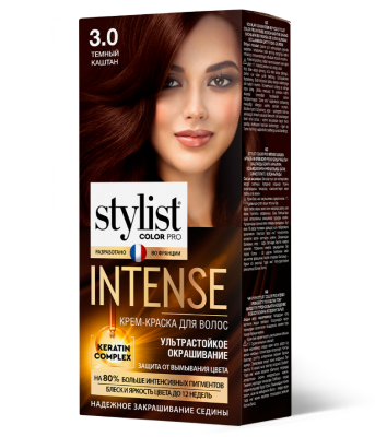 Краска для волос STYLIST COLOR PRO INTENSE тон 3.0 Темный каштан 