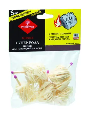 FORESTER. Супер-роллы, набор для разведения огня, 5 шт. (28) 