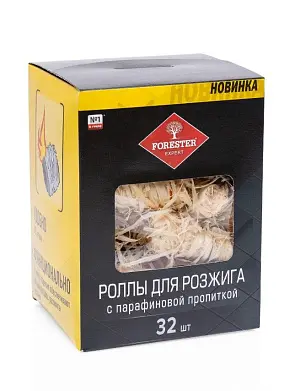 Forester роллы для розжига с парафиновой пропиткой 32 шт