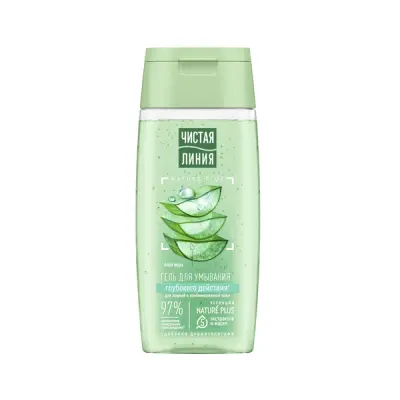 Чистая Линия гель для умывания глубокого действия для жирной и комбинированной кожи алое вера 100 мл 