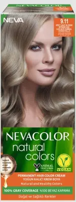 Nevacolor Natural Colors стойкая крем краска для волос 9.11 очень светлый блонд интенсивно пепельный 