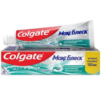 Colgate зубная паста макс блеск кристальная мята 150 мл 