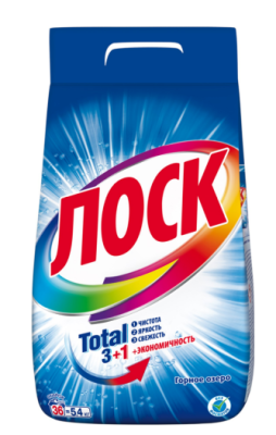 Лоск стиральный порошок автомат горное озеро 5,4 кг 