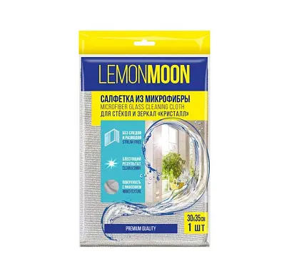 Lemon Moon кристалл салфетка микрофибра стекло рифленая 300х350 250 г/м2 1 шт