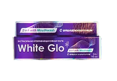 White Glo зубная паста отбеливающая 2 в1 с ополаскивателем для полости рта 24 гр