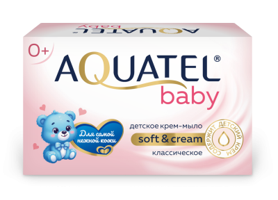 Aquatel baby крем мыло твердое классическое 90 г 