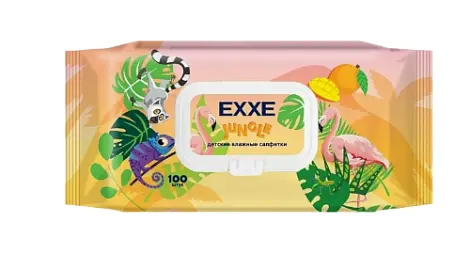 EXXE детская серия джунгли влажные салфетки 100 шт