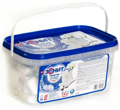 Эонит Таблетки с активнмы кислородом для посудомоечных машин 80шт 