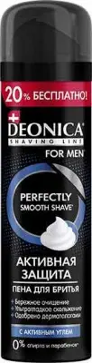 Deonica for men пена для бритья активная защита с черным углём 240 мл 