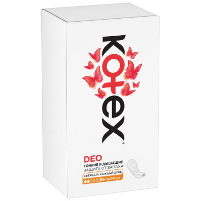 Kotex normal deo прокладки ежедневные 56 шт 