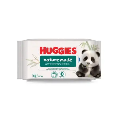 Huggies naturemade влажные салфетки детские 56 шт 