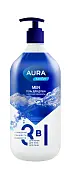 Aura men гель для душа 3 в1 морские минералы new флакон дозатор 1000 мл