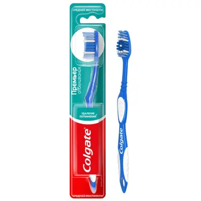 Colgate зубная щетка премьер отбеливания средняя 