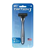 TopTech мужская бритва 3 1 станок+1 сменная кассета совместима с gillette
