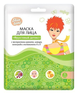 Skin tune маска для лица на тканевой основе фруктовый детокс 