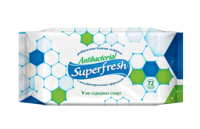 Ultra Fresh Antibacterial влажные салфетки с клапаном 72 шт 