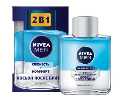 Nivea Men лосьон после бритья 2в1 свежесть и комфорт 100 мл 