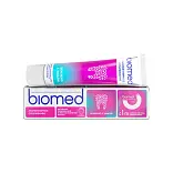 Biomed инновационная зубная паста активное отбеливание и восстановление эмали клубника 65 г