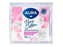 Aura ватные палочки 100 шт п э пакет