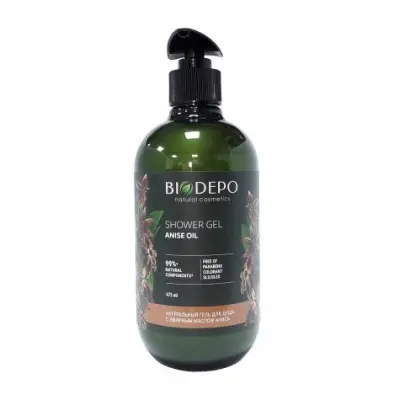 Biodepo гель для душа натуральный с эфирным маслом аниса 475 мл 