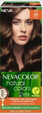Nevacolor Natural Colors стойкая крем краска для волос 7.7 карамель 