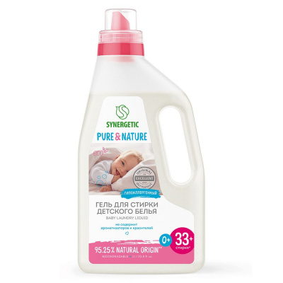 Synergetic гель для стирки детского белья 1 л 33 стирки 