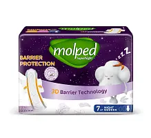 Molped прокладки женские гигиенические barrier protect ночные 7 шт