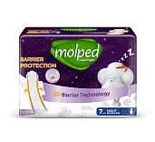 Molped прокладки женские гигиенические barrier protect ночные 7 шт