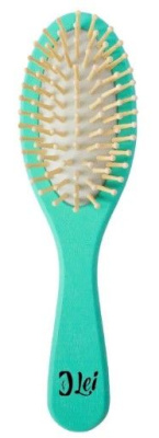 Lei расческа массажная  210 дерево  деревянные зубцы лазурная 