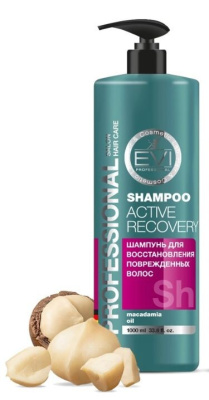 Evi Professional шампунь Активное восстановление для поврежденных волос 1000мл 