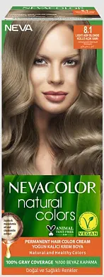 Nevacolor Natural Colors стойкая крем краска для волос 8.1 пепельный светлый блондин