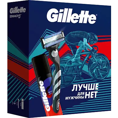Подарочный набор gillette с 1 кассетой + gillette пена для бритья классическая 50 мл