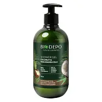 Biodepo гель для душа натуральный с маслами кокоса и макадамии 475 мл