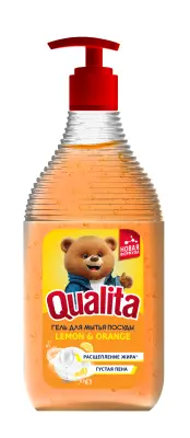 Qualita средство для мытья посуды lemon флакон 500 мл 