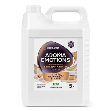 Synergetic гель для стирки aroma emotions табак ваниль 5 л