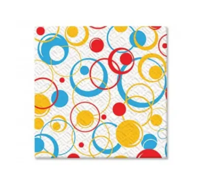 Семья и Комфорт салфетки горох 2-х цветные 100шт 