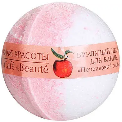 КК бурлящий шарик для ванны персиковый сорбет кафе красоты 120 гр