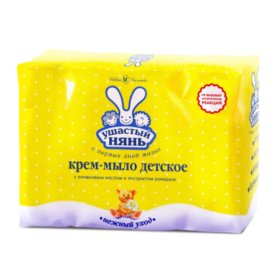 Ушастый Нянь крем мыло с ромашкой 4шт по 100г 