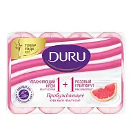 Duru туалетное крем мыло 1+1 увлажняющий крем и розовый грейпфрут 4*80 гр