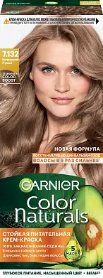 Garnier стойкая питательная крем краска для волос color naturals оттенок 7.132 натуральный русый