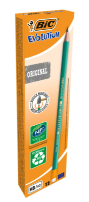 BIC карандаш Эволюшн пластиковый с ластиком 