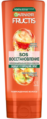 Fructis бальзам sos восстановление для поврежденных волос с маслом амлы и кератином 387 мл 