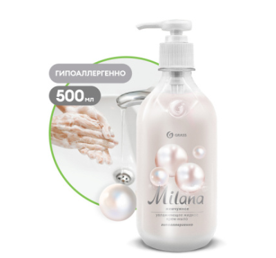 Milana крем мыло жидкое увлажняющее жемчужное флакон 500 мл 