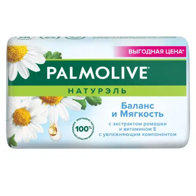 Palmolive натурэль мыло баланс и мягкость с экстрактом ромашки и витамином е 150 г 