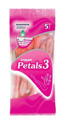 Лазер одноразовые бритвы с тремя лезвиями Лазер Petals III 5шт 