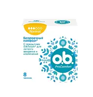 O.B. тампоны procomfort нормал 8 шт стикер johnson & johnson