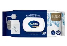 Aura premium влажная туалетная бумага big с крышкой 150 шт