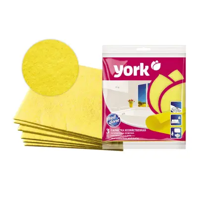 York салфетка хозяйственная 3 шт 