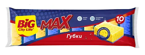 BIG City губки кухонные крупнопористые max 10 шт