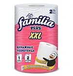 Familia бумажные полотенца xxl белые двухслойные 1 шт